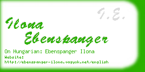 ilona ebenspanger business card